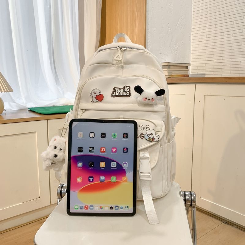 1pcs / 2 Pcs School Bags for Teenage Girls Red  Alphabet Cute Gift Students Bookbag Letters Travel Waterproof Bagpack