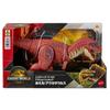 Mattel Jurassic World Roaring Aucasaurus Action Figure, Kids' Dinosaur Toy, Length: Approx. 12.2 Inches, Ages 4 and Up, Brown, JGB88
