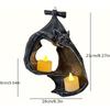 Halloween Bat Candle Decorations, Bats Wall Light Holder, Gothic Hanging Bat Wall Tealight Holder, Gothic Wall Sconce for Home Office Craft Decor