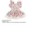 Pet Dress Breathable Colorfast Washable Sweat-absorbent No Pilling Flying Sleeve Dress Up Lace Floral Dog Apparel