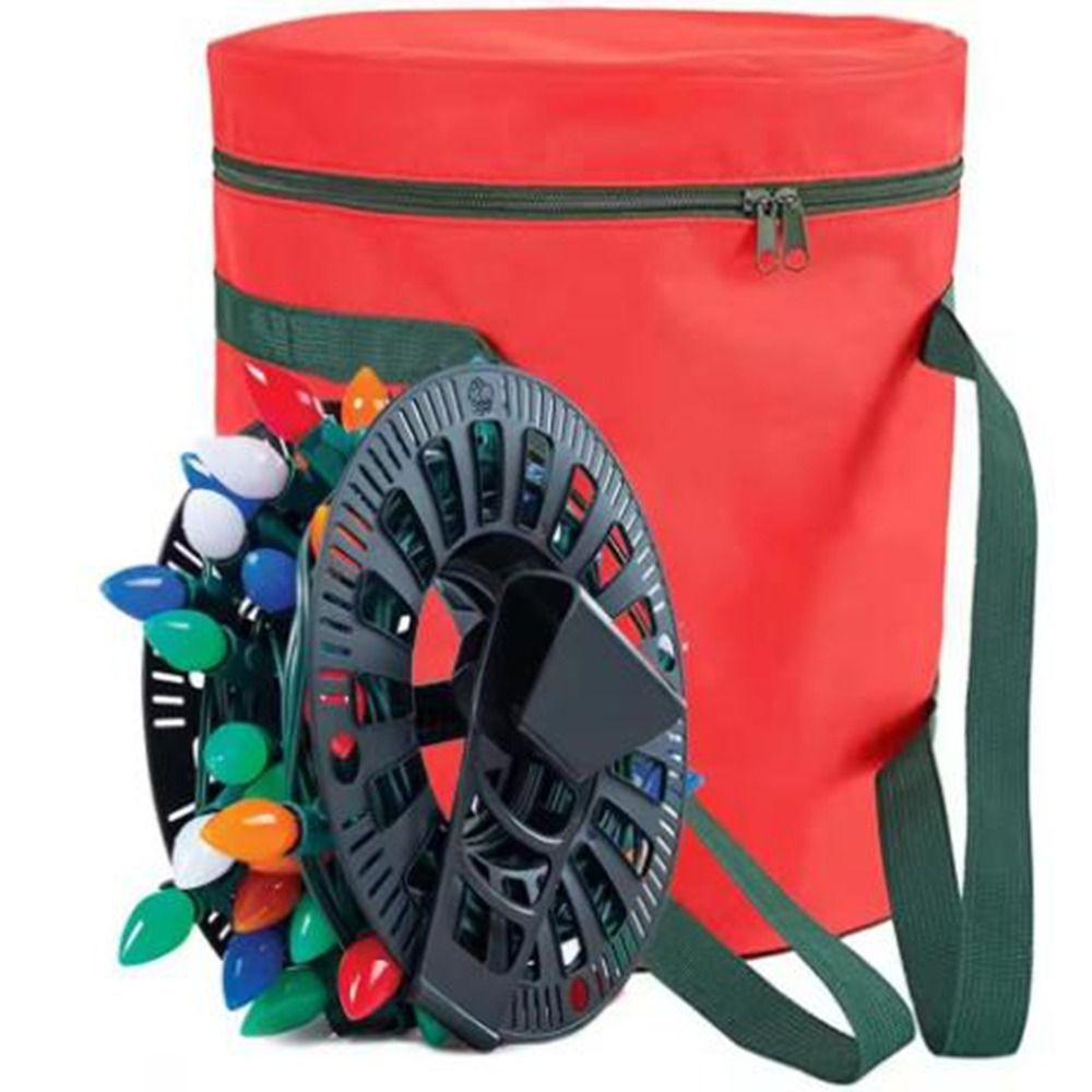 

Zipper Light String Storage Bag Oxford Cloth Cloth Wicker Storage Cubes for Home