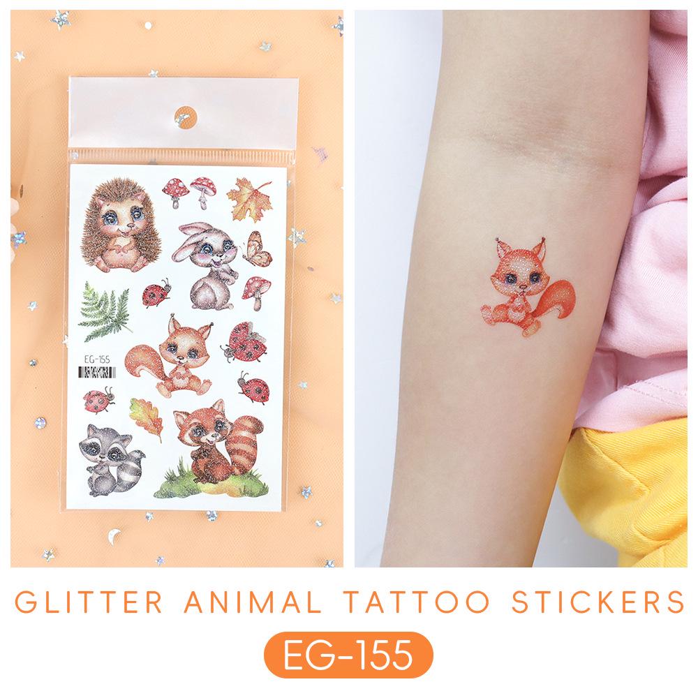 2023 Ruikalong Su Geçirmez Parıltılı Deniz Hayvanı Karikatür Dövme Çıkartmaları Çocuklar İçin