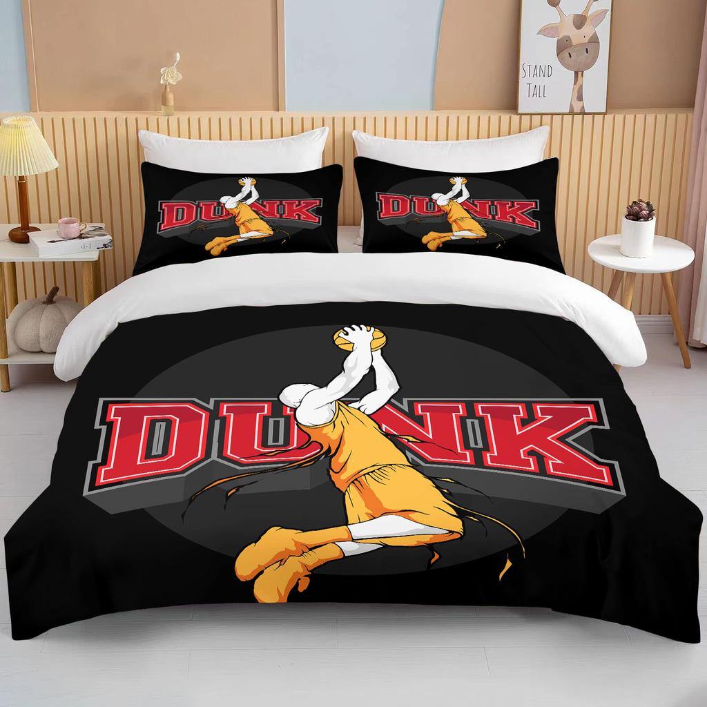 Comforter Cute Basketball Cartoon Double Bed Bed European Bedding Sets Home Textiles Luxury Pillow Cases Bedroom Bedding Sets