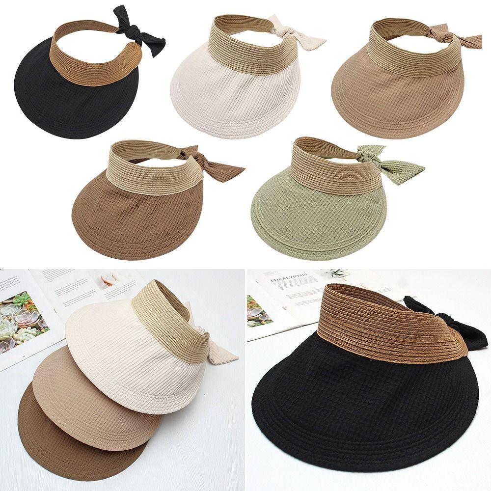 

Outdoor Women Summer UV Protection Empty Top Hat Sport Hat Sun Cap Sunshade Hat