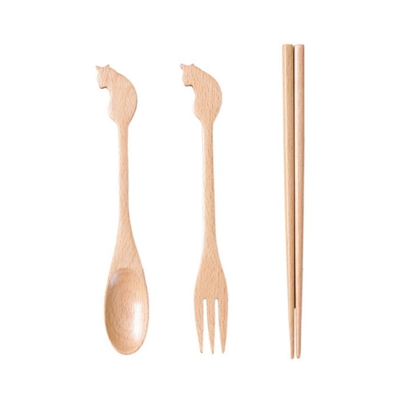 

Portable Portable 3 Piece Wooden Utensils Set Wooden Dinnerware Collection For Outdoor Dining And Daily Use 1