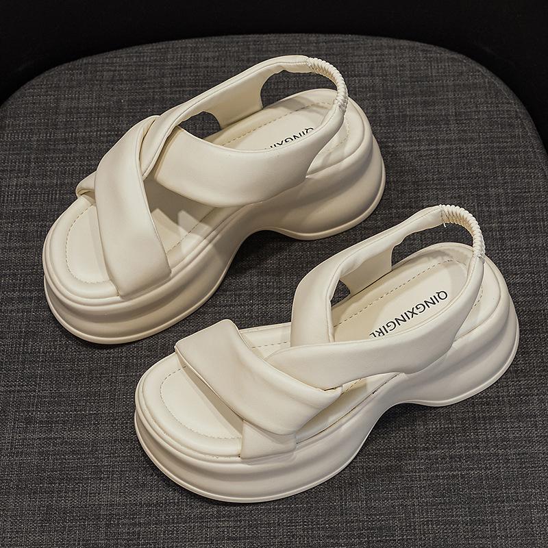Thick-soled Small Women's Sandals Summer New Wear Fashion Versatile Muffin Height Increase Casual Sports Women's Sandals