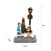 1Pc Glowing Christmas Village Resin Ornament with LED Light Xmas Village Ornament for Xmas Party Festive Decorations