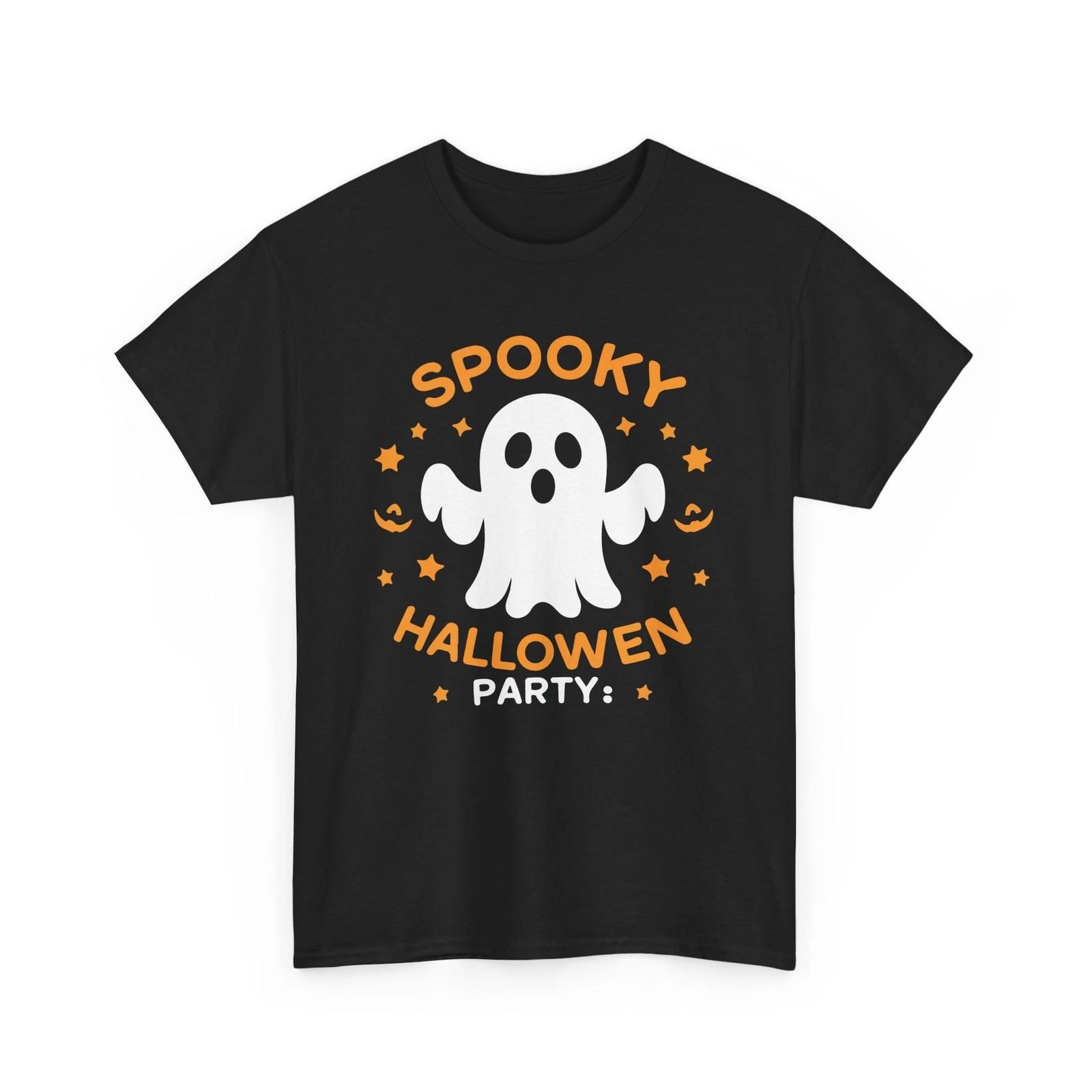 Ghost Emoji T-Shirt | Funny Spooky Tee | Cool Halloween Ghost Graphic Shirt 4XL