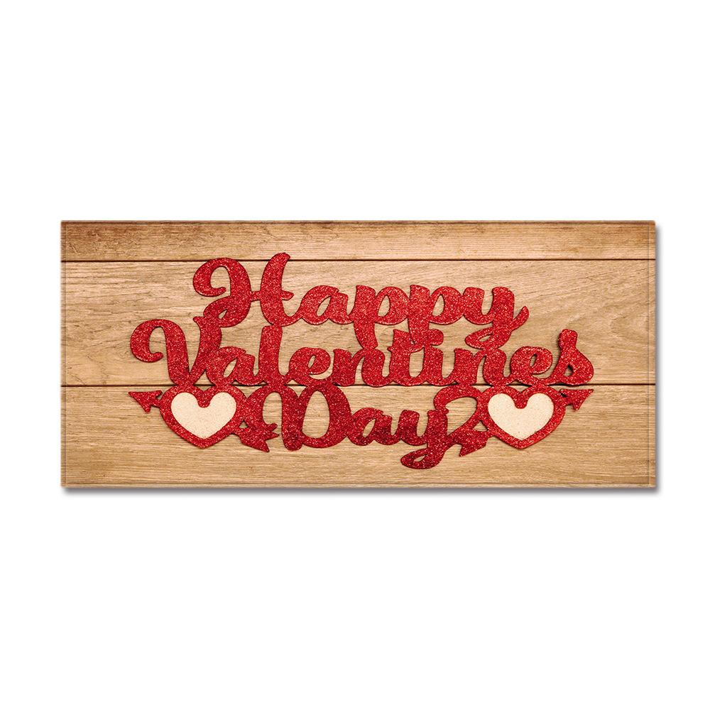 Valentine'S Day Carpet Long Floor Mat Love Theme Doormat