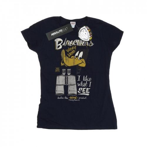 

Looney Tunes Womens/Ladies Daffy Duck Binoculars Cotton T-Shirt XXL білий