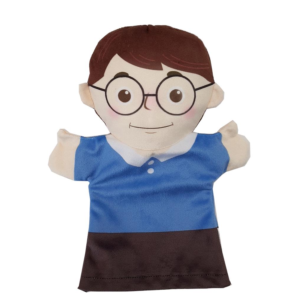 Hand Puppet Family Member Stuffed Toys Soft Hand Dolls Dad Mom Grandparents Finger Glove Parent Child Activities Props Kid Gifts