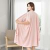 Baderock aus Korallensamt für Damen, weich, saugfähig, verdickt mit Einfassung, um die Brust gewickeltes tragbares Badetuch für Erwachsene