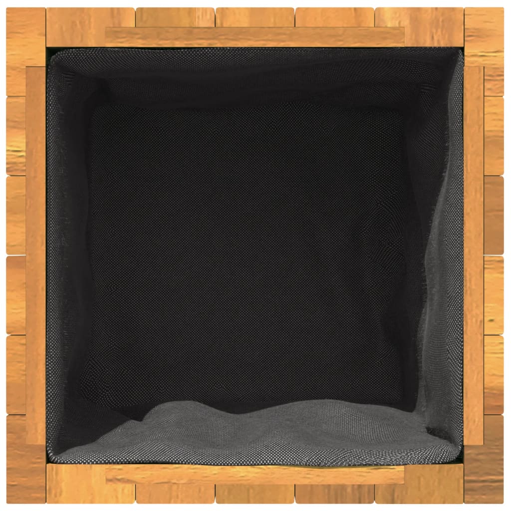 Plant Pot 25x25x25 cm Solid Acacia Wood