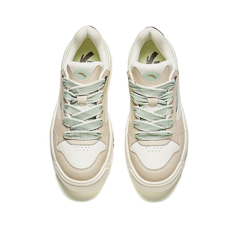 Anta Wave Shoes 2 Trendy Versatile Durable Height Increasing Low Top Skate Shoes Men Sneakers White Green 912438016-7