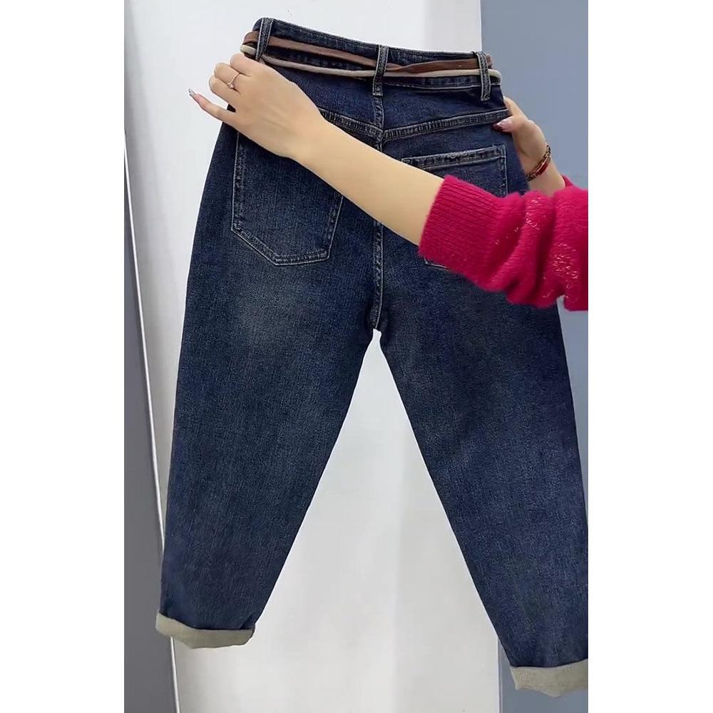 High Waist Harlan Jeans Women's Spring Autumn Large Size Sister Pear Shape Loose Haren Jeans Denim Pants