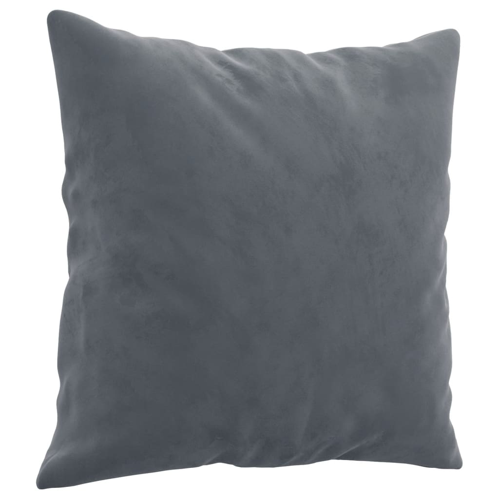 Vidaxl 3-Osobowa Sofa Z Poduszkami, Ciemnoszara, 180 Cm, Aksamit