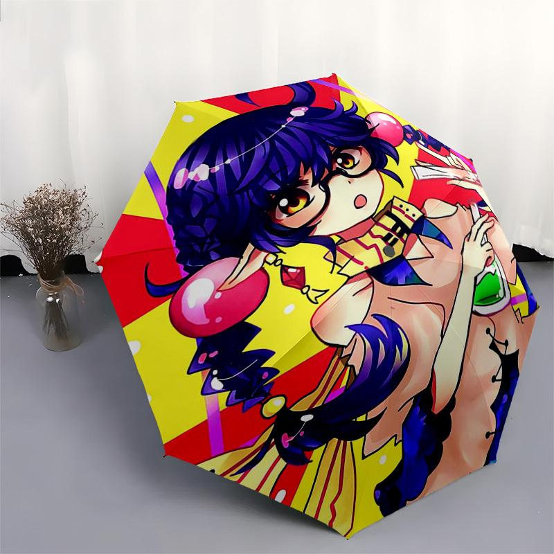 1 Stück Outdoor-Regenschirm mit Anime-Charakter-Design - Automatisches Öffnen/Schließen, Tragbares 3-fach faltbares Design, 8-Speichen-Eisenrahmen - Perfektes Geschenk für Fans,