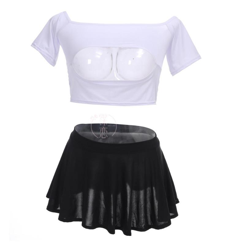 Sexy Lingerie Uniform Seduction Hollowed-out Secretary Outfit Professional Skirt Showing Breasts Passion Suit