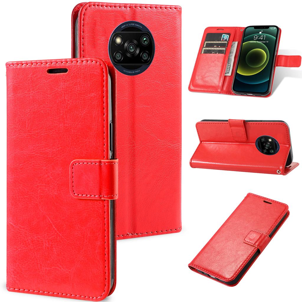 Wallet Flip Leather Phone Case For Xiaomi Poco X3 Pro,For Xiaomi Poco X3 NFC Case Leather Magnetic Flip Cover Bag