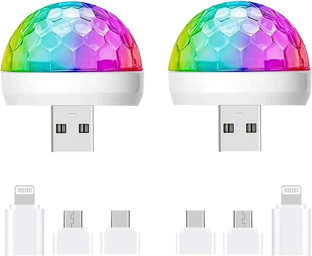 USB LED Disco DJStage Car Light Portable Family Party Ball Colorful Light Bar Club Stage Effect Lamp Mobile Phone Lighting