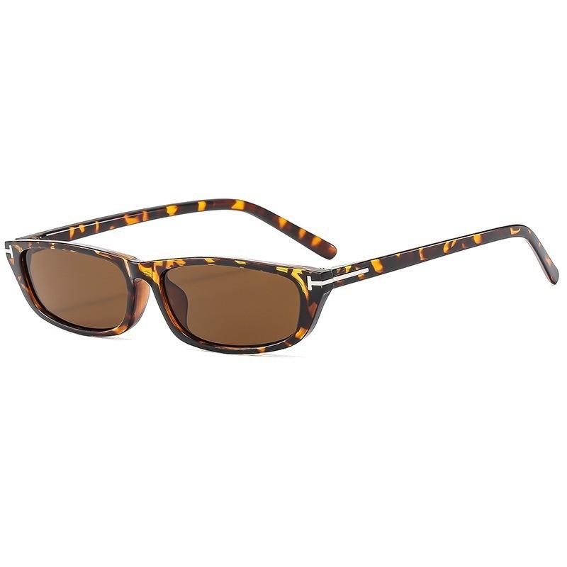 Uv400 Rectangular Sunglasses For Men And Women With Pc Frame And Grey Ac Lenses For Outdoor Activities