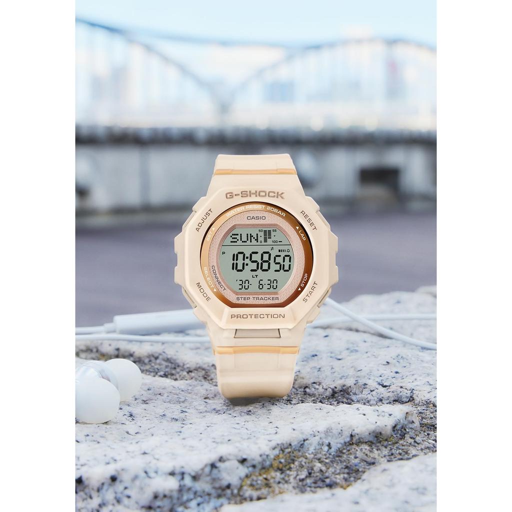 Casio G-SHOCK Kadın Saati, Bluetooth, Çevre Dostu Biyokütle Plastik, Pembe, GMD-B300-4JF, Orijinal Japonya Modeli