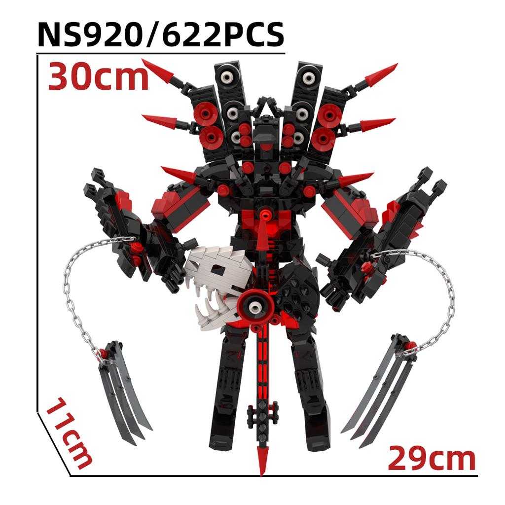 MOC Skibidi Toilet Głośnik Budowlany Model Tytana Tytan Człowiek Telewizor Tytan Człowiek Kamera Klocki Budowlane dla Dzieci Boże Narodzenie Prezent Urodzinowy