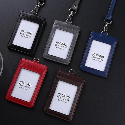 Multi-Purpose ID Card & Badge Holder with Lanyard for Work, Student, or Bus Access.
