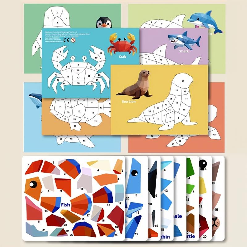 A Book for Children Featuring Sticker Puzzles And Creative 3D Stickers Across Marine Animal Themes Art and Craft Decorative Stickers