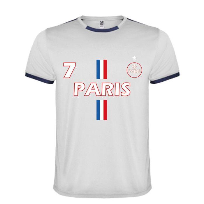 Ensemble foot enfant Paris 1 étoile – 2 tee-shirts + 1 short inspiré victoire - - Bleu