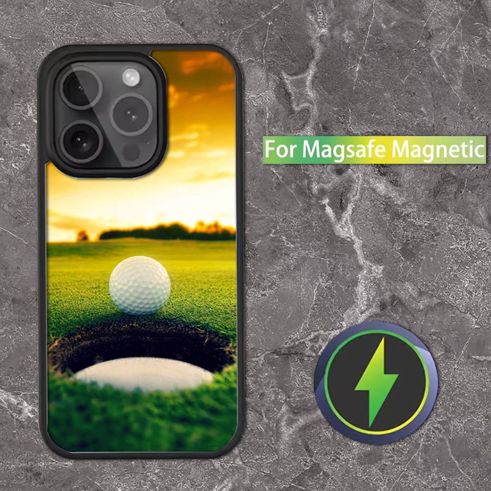 

Sport Golf Ball Phone Case For iPhone 16,15,14,13,12,11,Pro,Max,Plus,Mini,SE Magsafe Magnetic Wireless Charging iPhone16e
