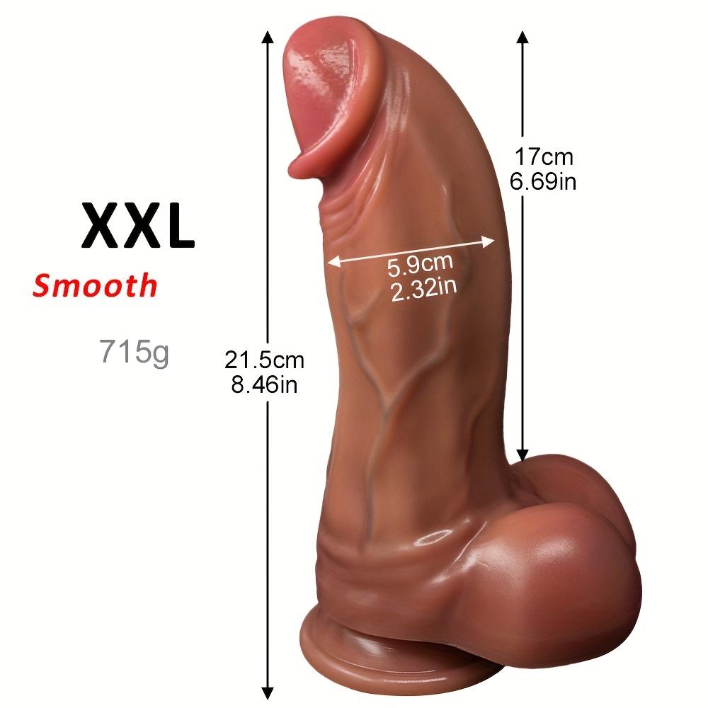 3 Sizes Double Layer Liquid Silicone Simulation Penis Soft Flesh Skin-friendly Fake Penis with Suction Cup Realistic Adult Manual Penis Adult Products