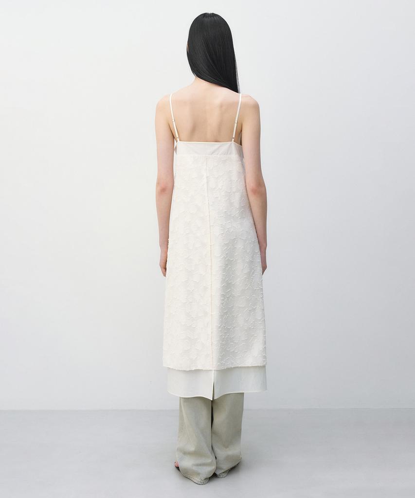 INSILENCE WOMEN Textured Jacquard Dress Ivory