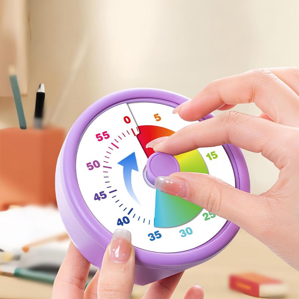 Kids Timer Visual Silent Learning Tool Digital Countdown Clock for School Classrooms Kitchens Bedrooms Libraries Desk Gyms