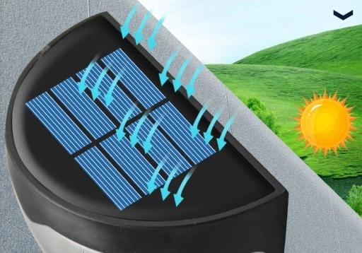 2 Sztuki Lampa Solarna Kinkiet Ścienna Elewacyjna Ogrodu Lampka Led
