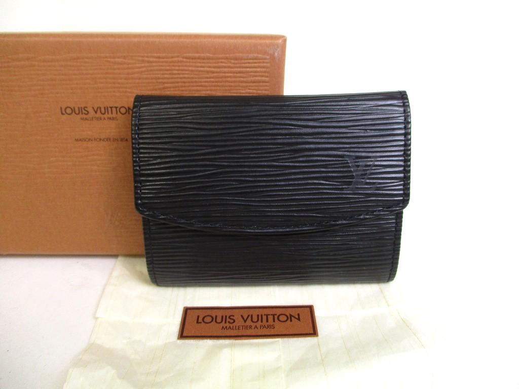 

Authentic LOUIS VUITTON Epi Black Leather Coin Purse #a477 Refurbished