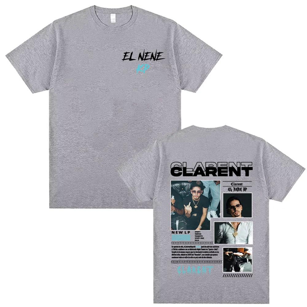 Rapper CLARENT Album 2026 Tour Graphics T Shirt Mens Clothing Hip Hop Retro Trending Tshirts Unisex Short Sleeve Tshirt
