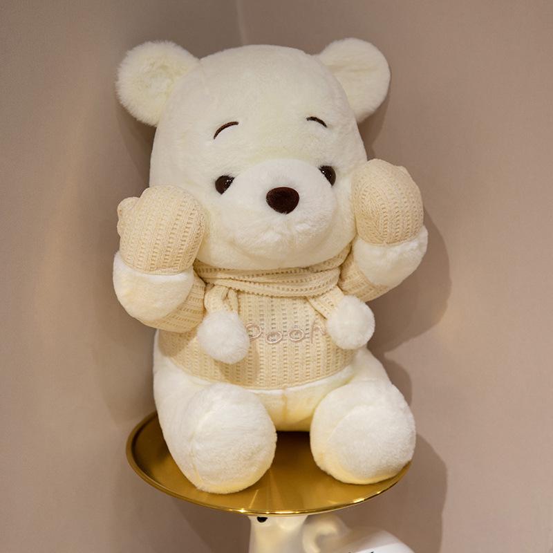 

Зимние плюшевые игрушки Pupu Bear с толстым телом Кукла Winnie Bear для девочек Детская кукла Креативные куклы 25cm