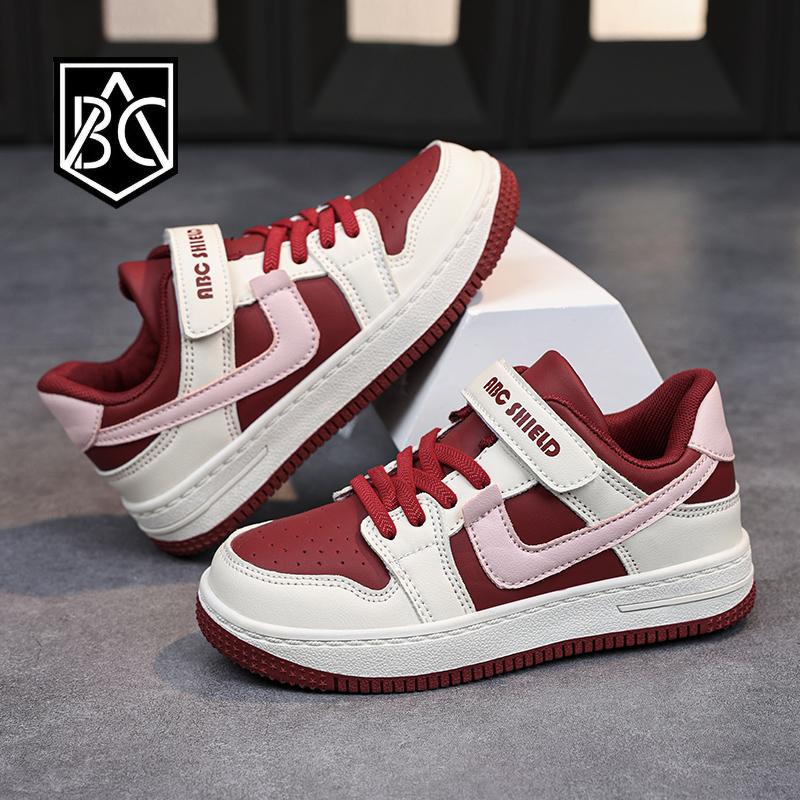 ABC SHIELD одноклассники и одноклассницы осенне-зимние кожаные низкие кеды для мальчиков среднего и старшего возраста повседневная обувь 28