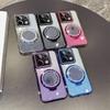 KEYSION Glitter Jewelled Magnetic Phone Case for Redmi Note 13 4G 13 Pro+5G Mirror Stand Shockproof Cover for Xiaomi POCO X6 M6 Pro