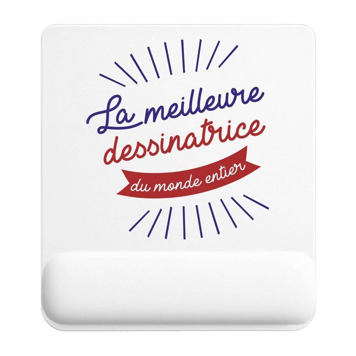 Tapis de souris - PLANETEE - Dessinatrice - Multicolore - 22x18 cm - 3 mm