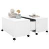 Vidaxl Coffee Table, White, 75X75X38 Cm, Wood-Based Material