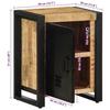 VidaXL Tables de chevet 2 pcs bois de manguier massif brut, armoire de chevet, armoire de lit, table d'appoint pour chambre 4013564