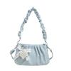 Niche design bag women's 2025 new casual Korean version messenger bag fashion shoulder pleated cloud bag