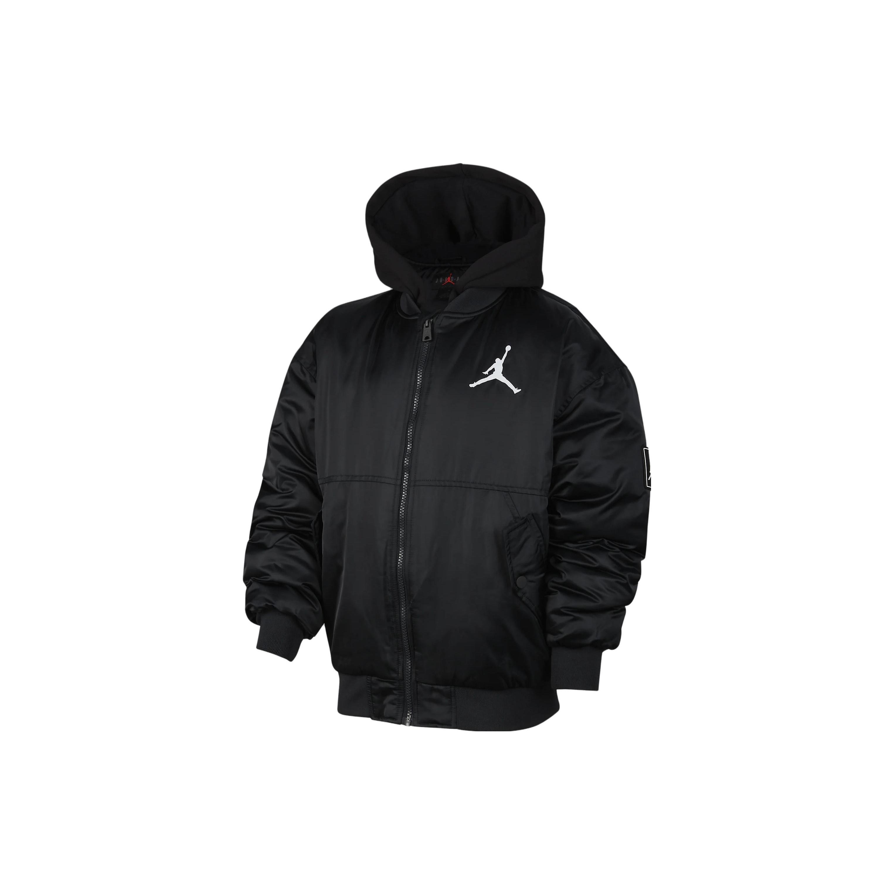 (GS) Air Jordan Logo Jacket Black Kids FV2632-010 M