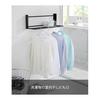 Yamazaki Jitsugyo [Gypsum board tweezers and wood screws included] Wall folding bath towel rack Compatible with gypsum board walls Black When used: