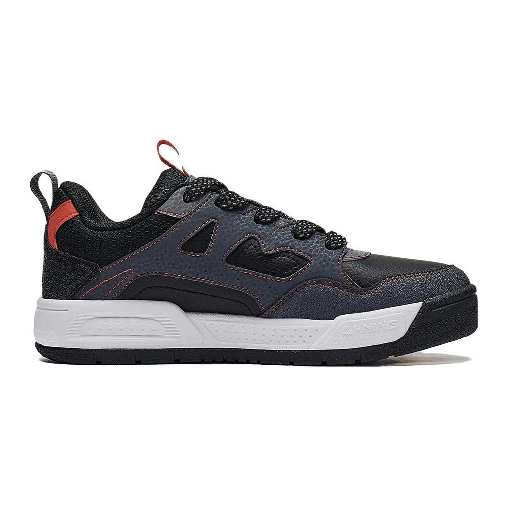 Li Ning Youth  Kids Sports Lifestyle Series Versatile Non-Slip Wear-Resistant Low-Top Kids Skate Shoes Kids Skate Shoes Black YKCT138-5