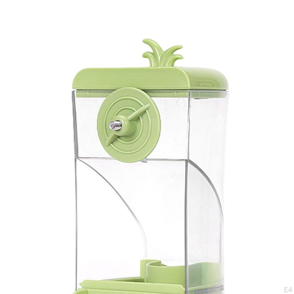 Bird Cage Feeder ,Automatic ,Clear Leakproof Parrot Food Container for Finch Canary Budgies
