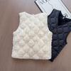 Womens Warm Padded Vest 2026 Winter Short Sleeveless Fleece Lined Outerwear Office Casual Wear