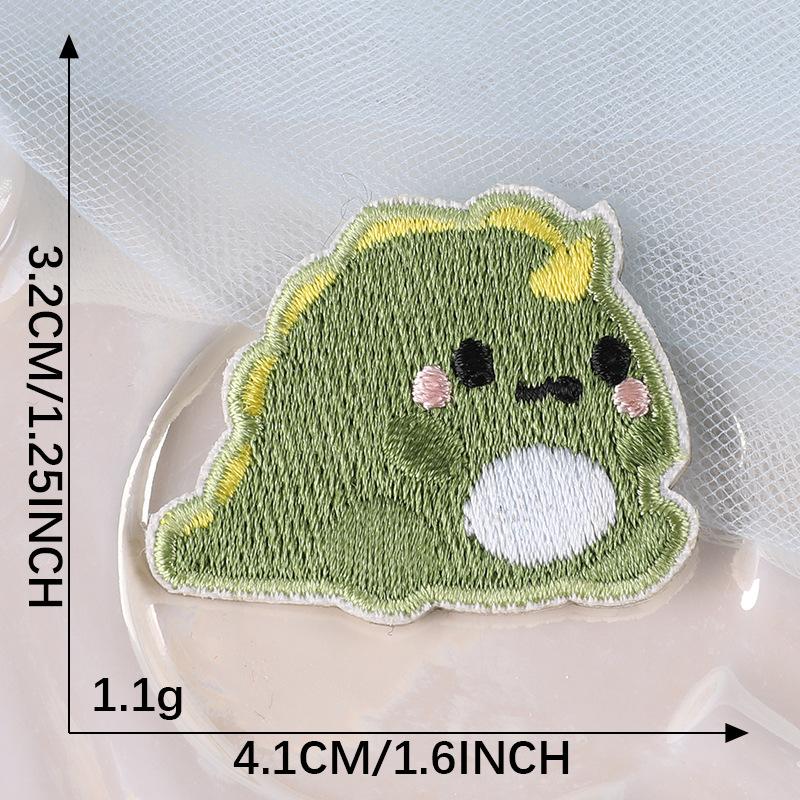 Cartoon Embroidery Label Cute Animal Avatar Badge Cloth Label Clothing Accessories Patch Decoration Self-Adhesive Embroidery Cloth Sticker